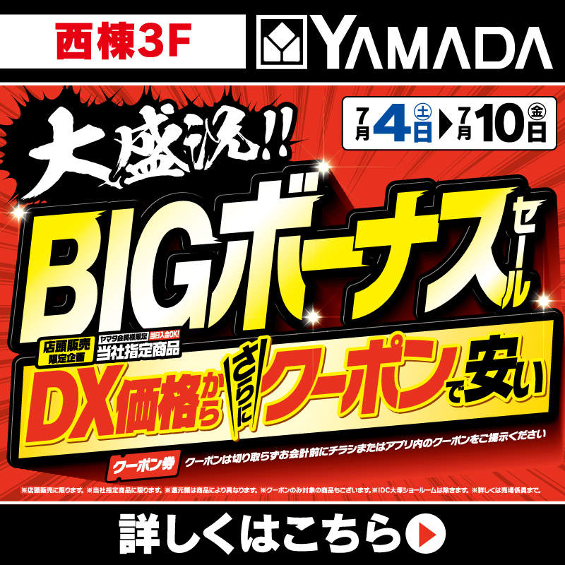 ヤマダデンキ（7/4-10）