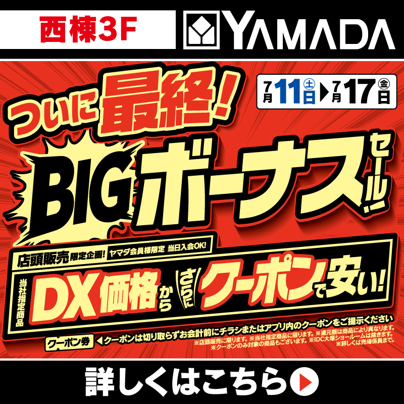 ヤマダデンキ（7/11-17）