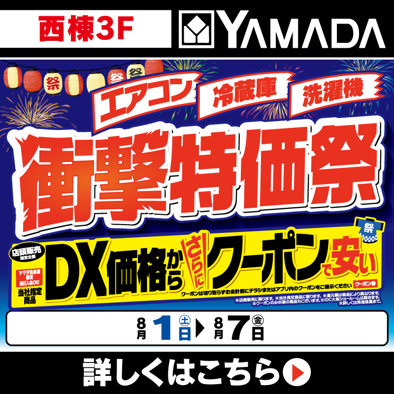 ヤマダデンキ(8/8-14)