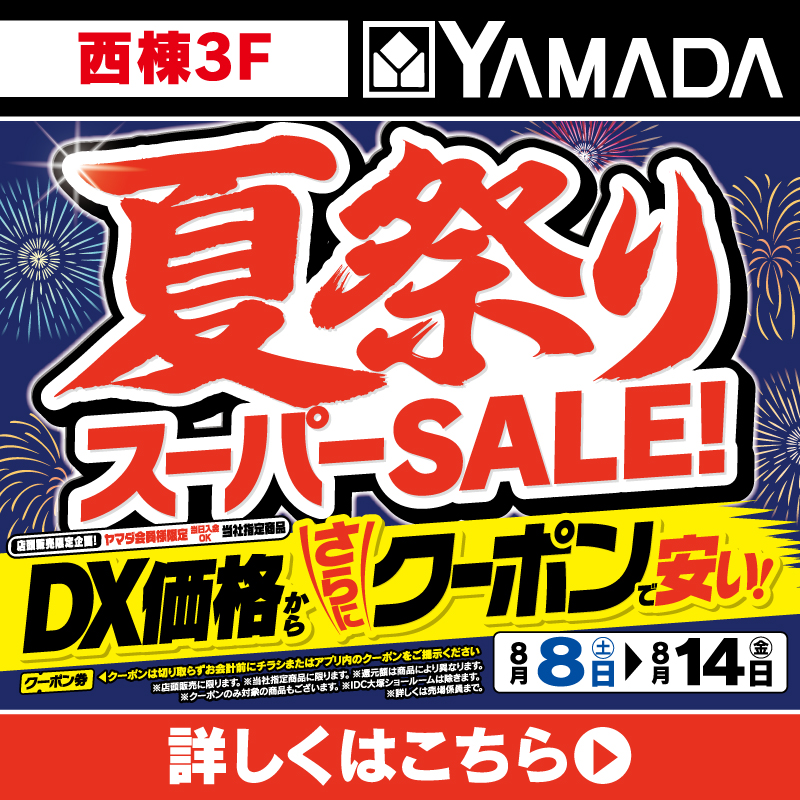 ヤマダデンキ（8/8-14）